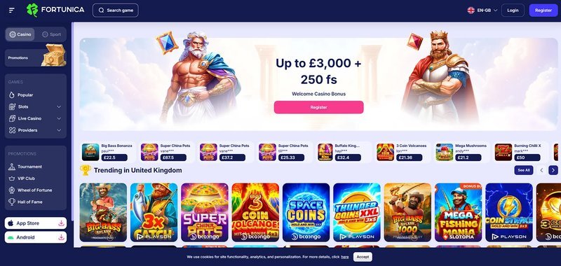 Experience the Thrill of Online Casino Gaming at Fortunica Casino UK